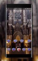 Nature theme wallpaper gothic night city style Affiche