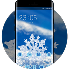 Snowflake theme snow winter wallpaper HD icône