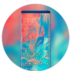 Theme for Mi 8 SE walls pigment leaves wallpaper-icoon