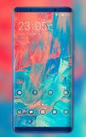 Theme for Mi 8 SE walls pigment leaves wallpaper Cartaz