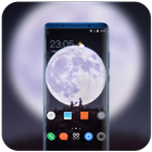 Theme for Mi Band 3 moon love night wallpaper icône