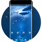 theme for Moto Z2 Force underwater whale wallpaper icône