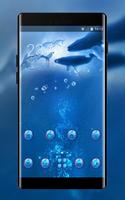 theme for Moto Z2 Force underwater whale wallpaper ポスター