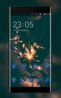 natural firework night light theme پوسٹر