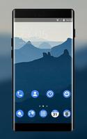 Theme for nokia7 deep blue mountain wallpaper โปสเตอร์