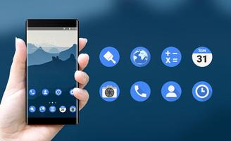 Theme for nokia7 deep blue mountain wallpaper screenshot 3