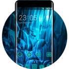 Neon Blue Live Wallpaper & Icon Pack icon