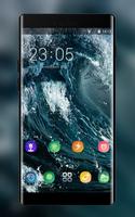 Raging waves Live Wallpaper & Theme for Android poster
