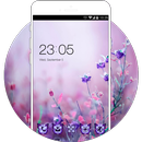 Purple Flower Launcher : Beautiful Nature hd Theme APK