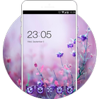 Purple Flower Launcher : Beautiful Nature hd Theme ikon
