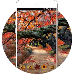 Autumn Red Leaves Wallpaper Theme HD APK Herunterladen