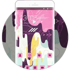 Pink Stylish Ice Cream Free Theme for Jio Phone آئیکن