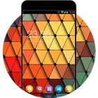 Pixel Art Theme: Colorful Triangle Live Wallpaper icône