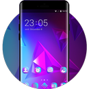 Purple Triangle Abstract Theme for Oppo F3 Plus APK