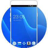 Neat Gentleman Launcher Neon Blue Theme icon
