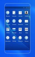 Neat Gentleman Launcher Neon Blue Theme screenshot 1