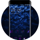 Dark Blue Abstract Theme for Vibe K5 HD Wallpaper-APK