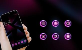 Neon Purple Theme for Nokia 6 ภาพหน้าจอ 3