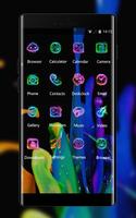 Neon theme rainbow color drops art abstract 截图 1