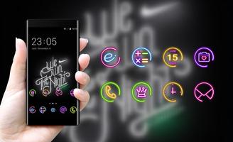 Neon theme ab35 wallpaper we run the night london imagem de tela 3