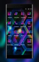 Neon theme color hexagon cell volume wallpaper screenshot 1