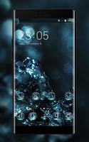 Neon theme wallpaper liquid water splash glare Affiche