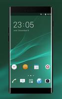 Theme for sony xperia green silk texture wallpaper Affiche
