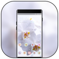Theme for samgsung galaxy j7 white gardenia