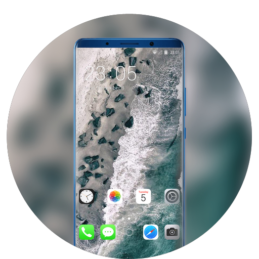 Theme for OPPO realme 2 wave ocean stone wallpaper