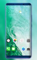 Theme for IOS 13 - Phone XS water wave wallpaper โปสเตอร์