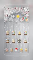 Silver Glittery Christmas Affiche