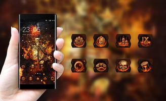 Fantasy Flame Skull theme for Lenovo k5 note Ekran Görüntüsü 3