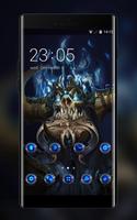 Skull bone theme demon gothic wallpaper पोस्टर