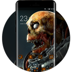 Skull bone theme costume robot dead art wallpaper icône