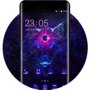 Interstellar theme galaxy space wolf wallpaper APK