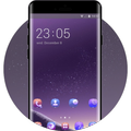 Space theme galaxy s8 purple pattern
