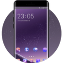 Space theme  galaxy s8 purple pattern APK