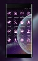 Space galaxy theme planet shine wallpaper स्क्रीनशॉट 1