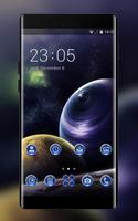 Space galaxy theme wallpaper planets circle flash پوسٹر