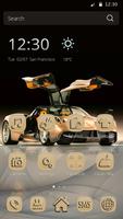 Wooden sports car poster