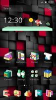 3D Square Theme Affiche