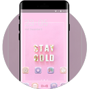 Theme for stay gold pink wallpaper APK