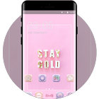 Theme for stay gold pink wallpaper icône
