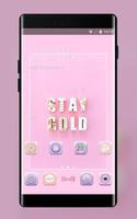 Theme for stay gold pink wallpaper Affiche