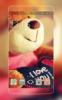 Cute Bear Love Theme: lovehearts poster