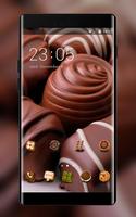 Theme for sweet yummy chocolate wallpaper Affiche