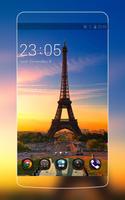Paris Theme: Beautiful Eiffel tower Wallpaper Affiche