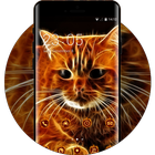 Kitty theme 3D Cat animal Live Wallpaper simgesi