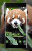 Pet animal theme wallpaper fox fire grass eat 海報