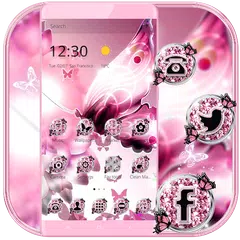 Pink Butterfly Theme Wallpaper APK download